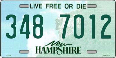NH license plate 3487012