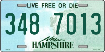 NH license plate 3487013