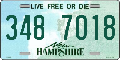 NH license plate 3487018
