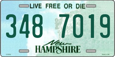 NH license plate 3487019