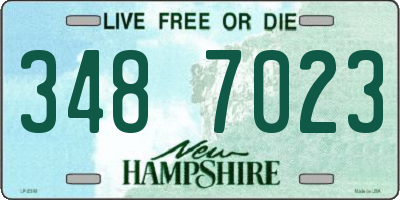 NH license plate 3487023
