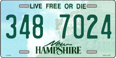 NH license plate 3487024