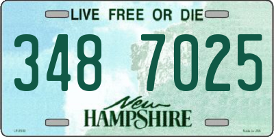 NH license plate 3487025