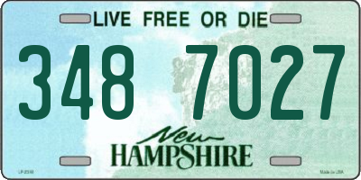 NH license plate 3487027