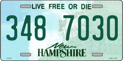 NH license plate 3487030