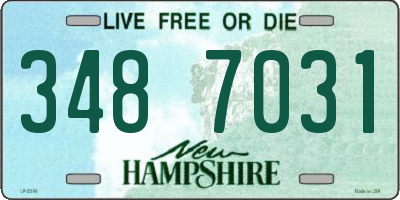 NH license plate 3487031