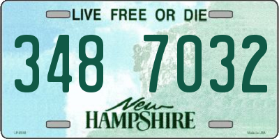NH license plate 3487032