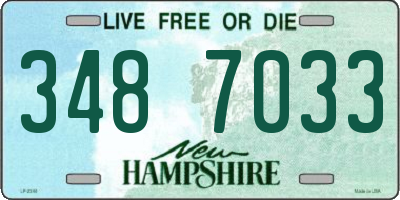 NH license plate 3487033