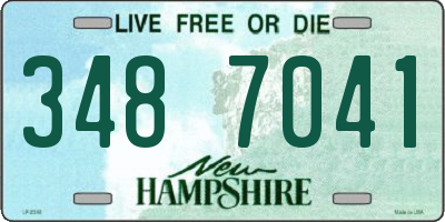 NH license plate 3487041