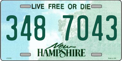 NH license plate 3487043