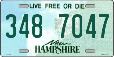 NH license plate 3487047