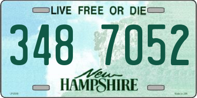 NH license plate 3487052