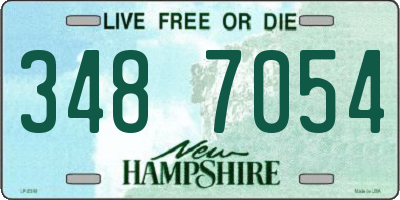 NH license plate 3487054
