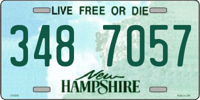 NH license plate 3487057