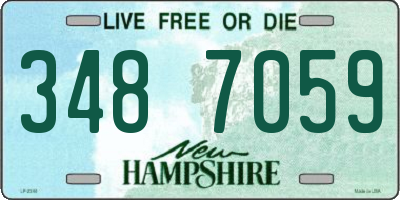 NH license plate 3487059