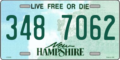 NH license plate 3487062