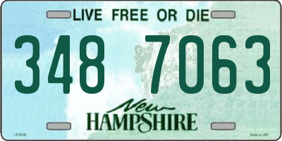 NH license plate 3487063