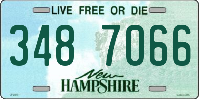 NH license plate 3487066