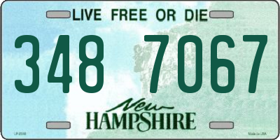 NH license plate 3487067