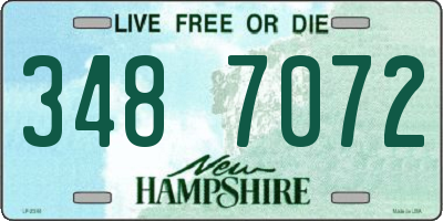 NH license plate 3487072