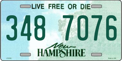 NH license plate 3487076