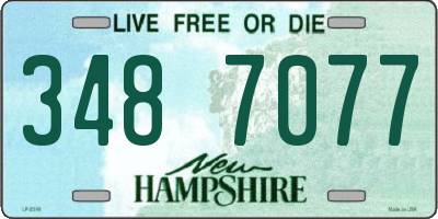NH license plate 3487077