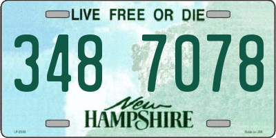 NH license plate 3487078