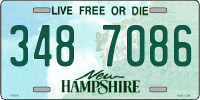 NH license plate 3487086