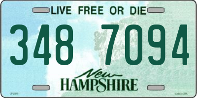 NH license plate 3487094