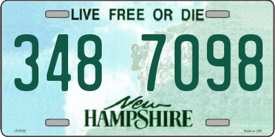 NH license plate 3487098