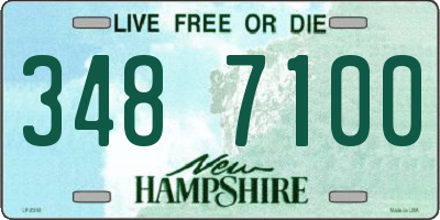 NH license plate 3487100