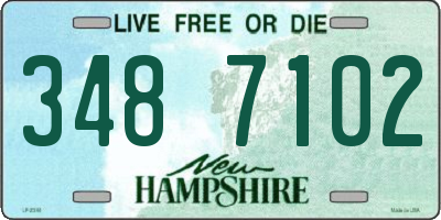 NH license plate 3487102
