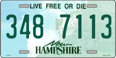 NH license plate 3487113