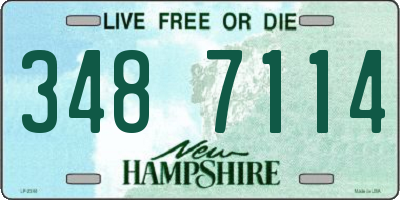 NH license plate 3487114