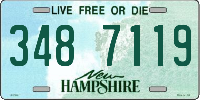 NH license plate 3487119