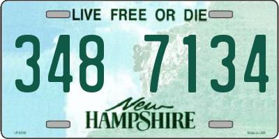 NH license plate 3487134