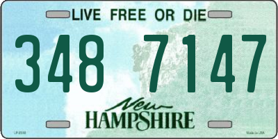 NH license plate 3487147