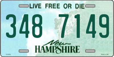 NH license plate 3487149