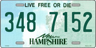 NH license plate 3487152