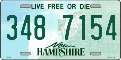 NH license plate 3487154