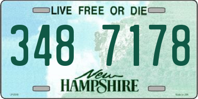 NH license plate 3487178
