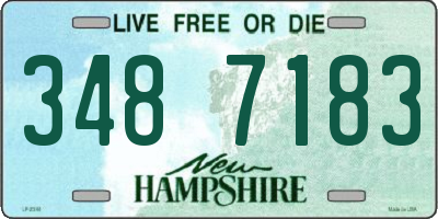 NH license plate 3487183