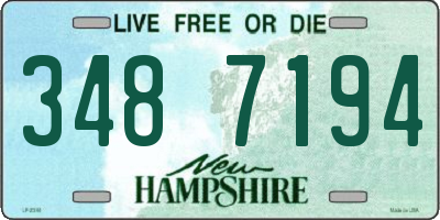 NH license plate 3487194