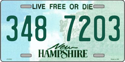 NH license plate 3487203