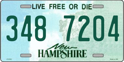 NH license plate 3487204