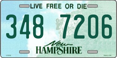 NH license plate 3487206
