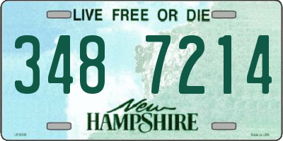 NH license plate 3487214