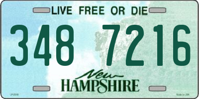 NH license plate 3487216