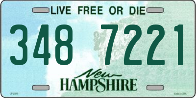 NH license plate 3487221