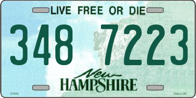 NH license plate 3487223